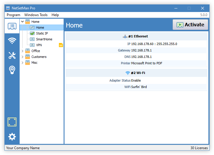 برنامج مجانى لادارة وتغيير إعدادات الشبكة الخاصة بك بسهولة NetSetMan 3.5.3 برنامج مجانى لادارة وتغيير إعدادات الشبكة الخاصة بك بسهولة NetSetMan 3.5.3