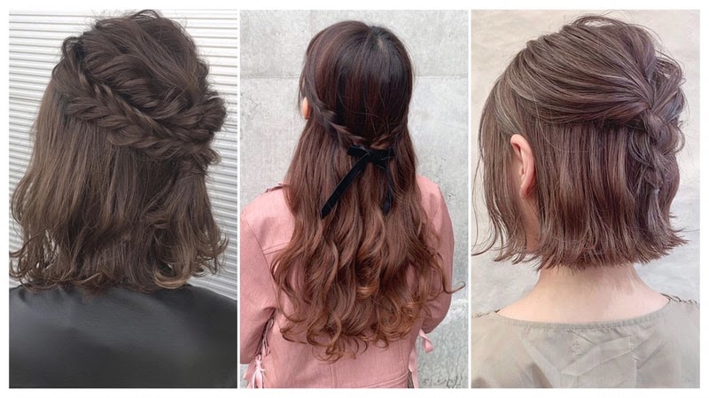 【無料ダウンロード】 ハーフアップ ミディアム ヘア アレンジ 不器用 Kamigatacmインスピレーションのための髪型画像