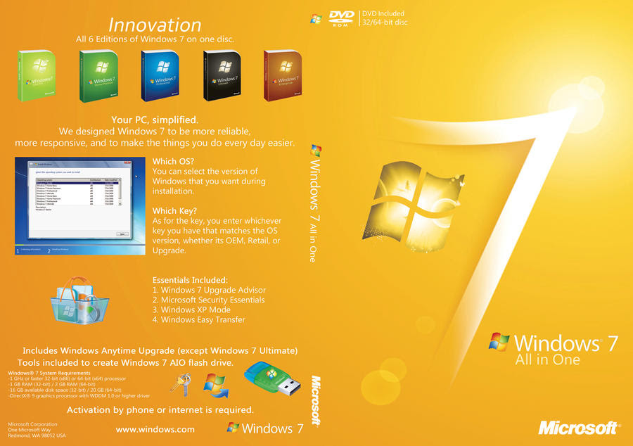 Microsoft Windows 7 AIO SP1 (x86 $ x64) May 2015-Freeware Sys