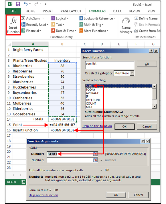 Excel formulas