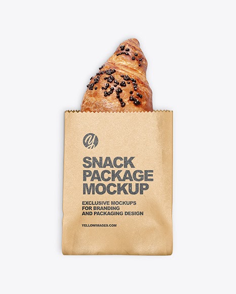 Download Bakery Packaging Mockup Free Kraft Package W Croissant Mockup In Packaging Mockups On Yellow Kraft Package W Croissan PSD Mockup Templates