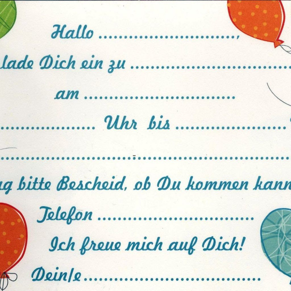 Geburtstag Karte Schreiben Kinder