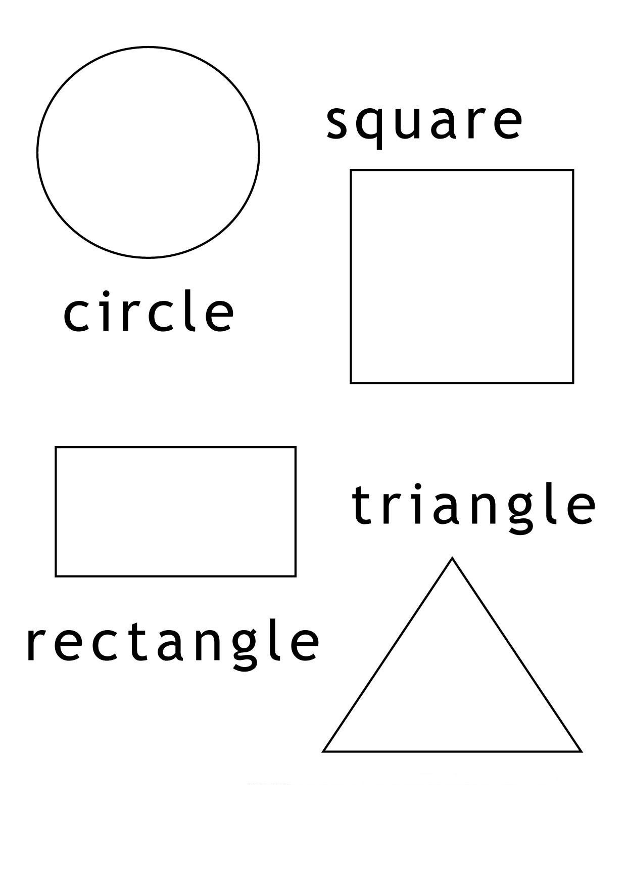 Preschool Coloring Shapes Worksheet