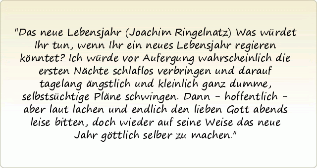 Zum Geburtstag Ringelnatz, Kulturbetrieb... zum 60 geburtstag wünsche