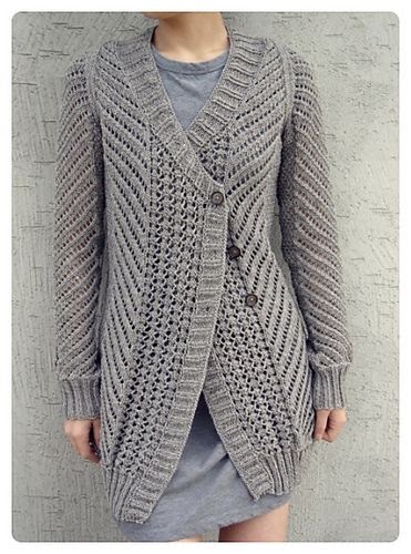 Craft Passions: LONG cardigan ..# free # Knitting pattern ...