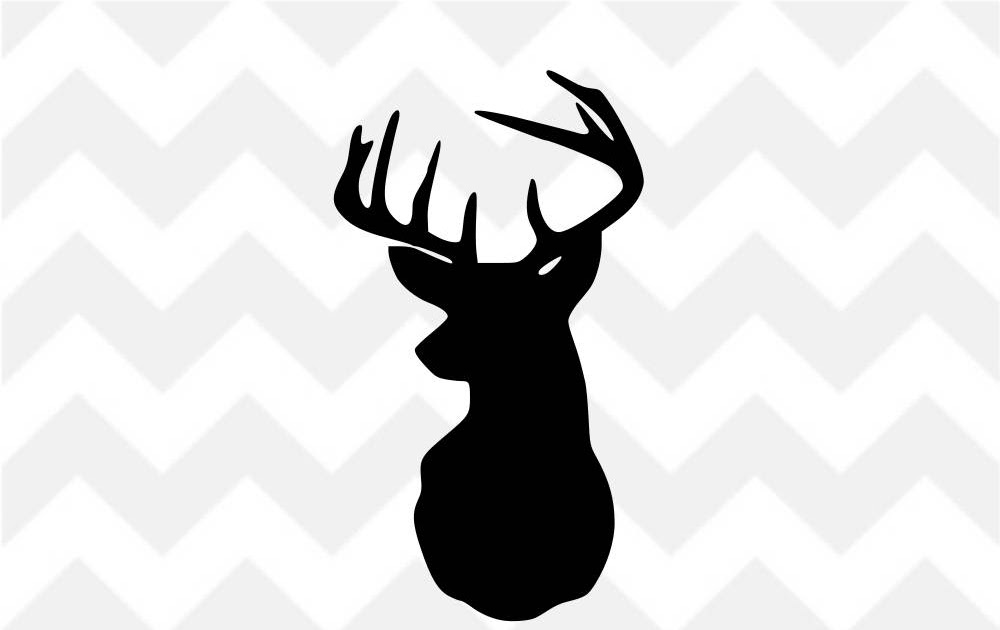 Download Free Reindeer Head Svg File - Buck Head Deer Hunting Monogram Split SVG File Cutting ...