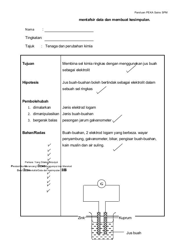 Laporan Eksperimen Kimia Tingkatan 4