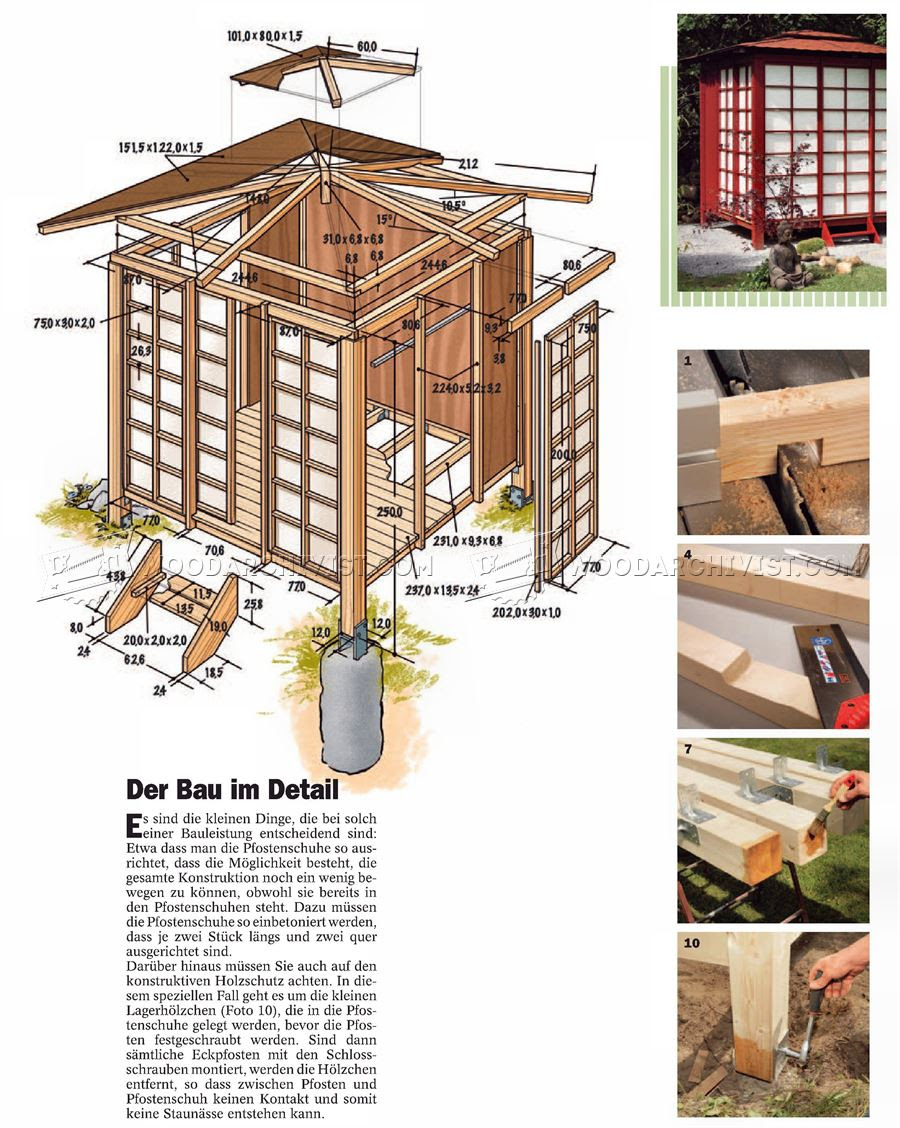 Plans For A Japanese Tea House