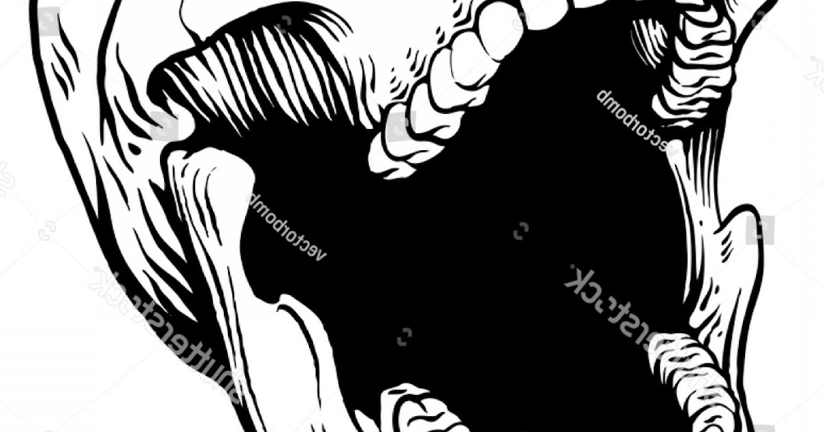 Realistic Screaming Mouth Drawing