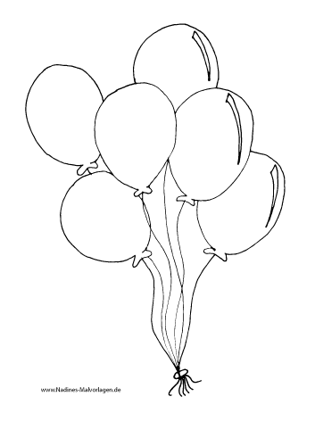 ausmalbilder geburtstag luftballons