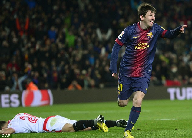 Normal service has resumed: Lionel Messi hit the winner against Seville