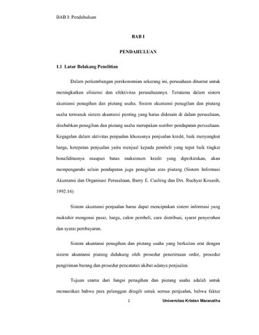 Skripsi Sistem Informasi Akuntansi Penerimaan Kas Pejuang Skripsi