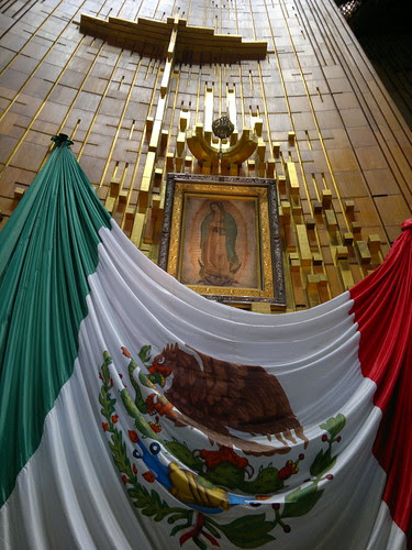 about kim kardashian: virgen de guadalupe with mexican flag