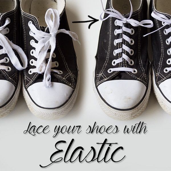 a thousand words: Lace your shoes with elastic