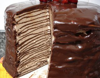 Darkest Chocolate Crepe Cake