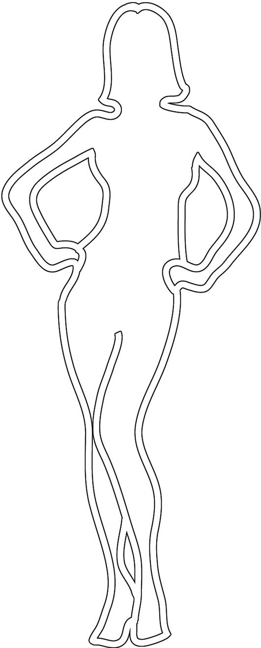 Woman Body Outline Clipart : Free Female Body Silhouette Outline