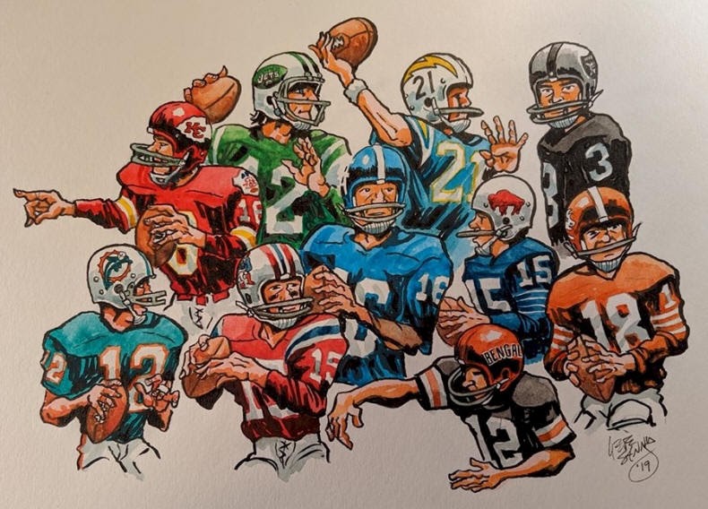 Quarterback Cartoon Nfl Football Players