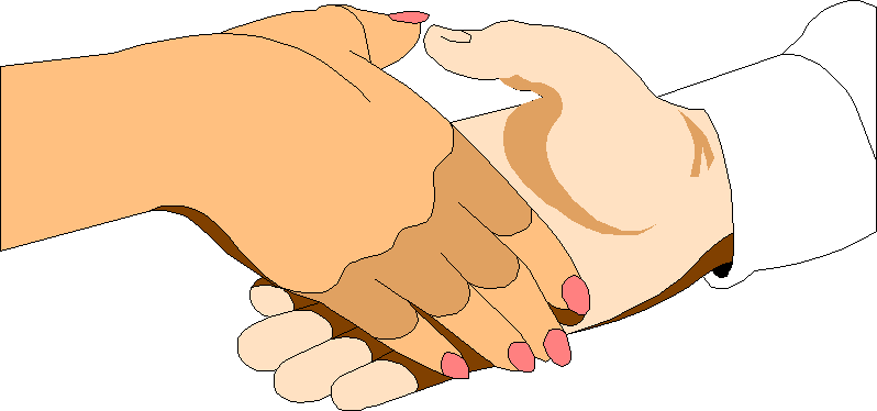 shaking hands cartoon