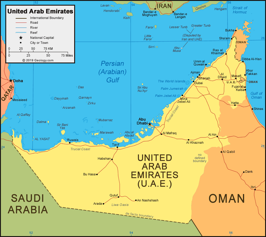 Images and Places, Pictures and Info: united arab emirates map