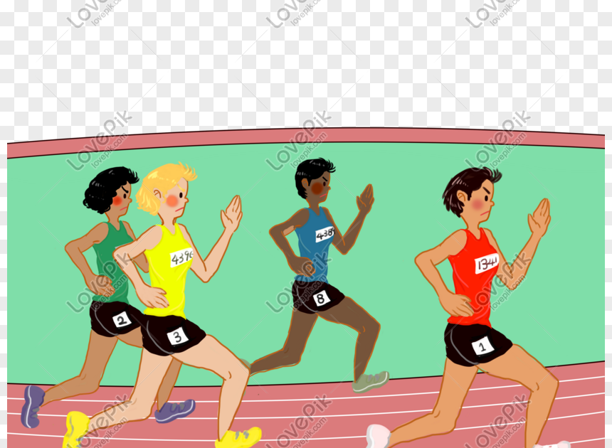 Gambar Animasi Orang Main Lari Estafet Lari sambung (estafet) pada