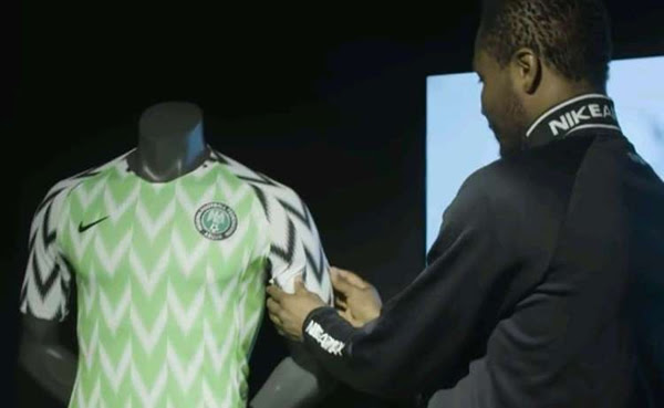 Image result for PHOTOS: Nigeria unveil new Super Eagles’ kits ahead 2018 World Cup