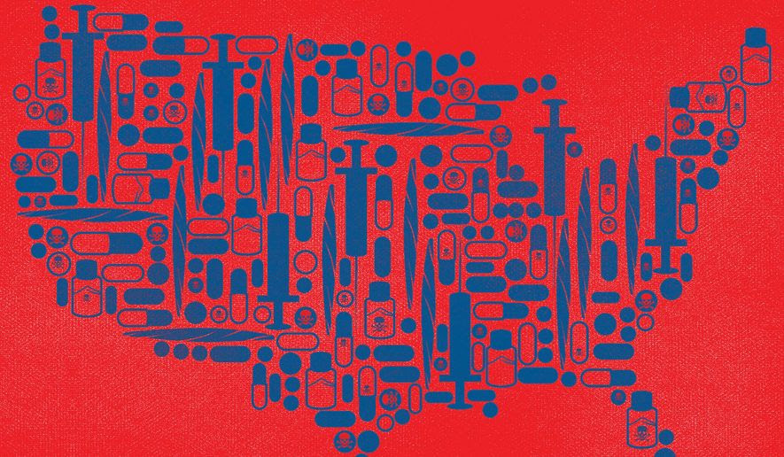 American Drug Crisis Illustration by Linas Garsys/The Washington Times