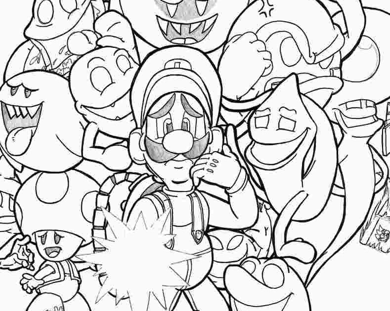 Luigi S Mansion 3 Coloring Pages To Print - Jesyscioblin