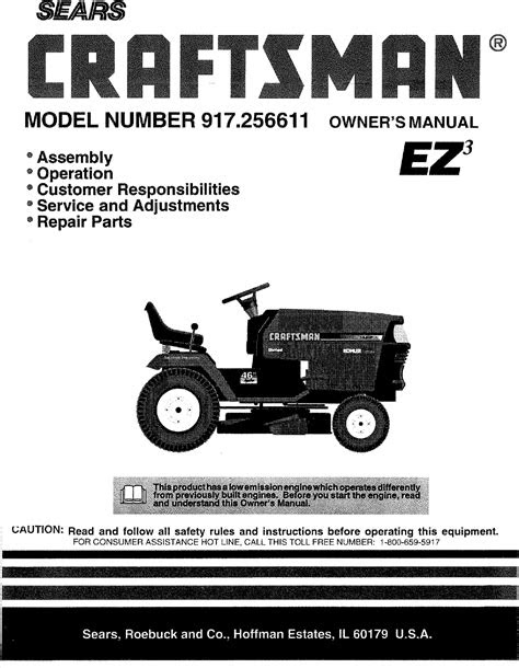 Link Download riding lawn mower repair manual craftsman 917256611 Kobo