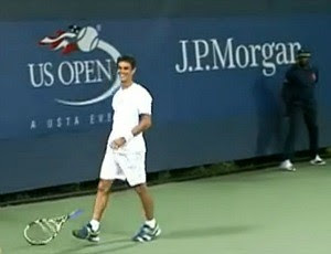 Rogerio Dutra Silva Rogerinho tênis US Open 1r (Foto: Reprodução do SporTV) Rogerio Dutra Silva Rogerinho tênis US Open 1r (Foto: Reprodução do SporTV)