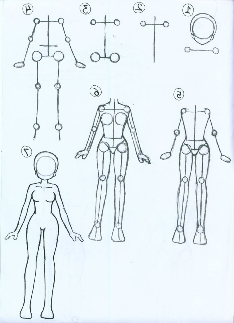 how to draw a female body sketch
