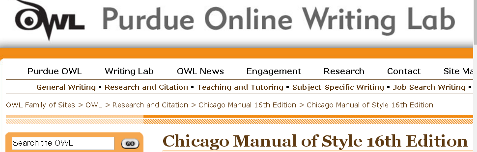 Owl Purdue Citation : (PDF) The Purdue OWL: Citation Chart | bernard