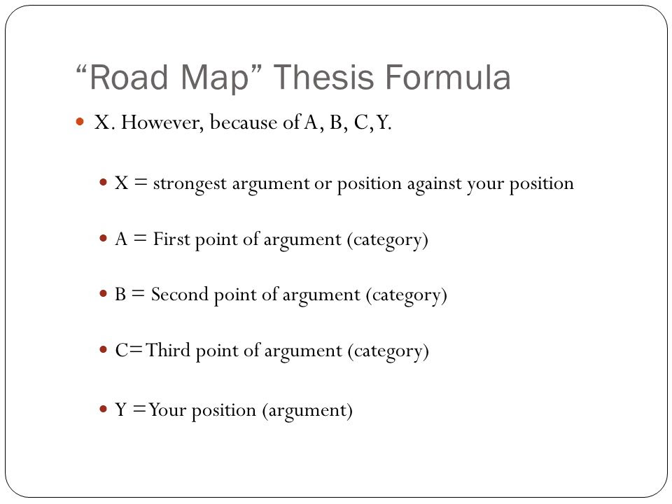 thesis formula for ap world