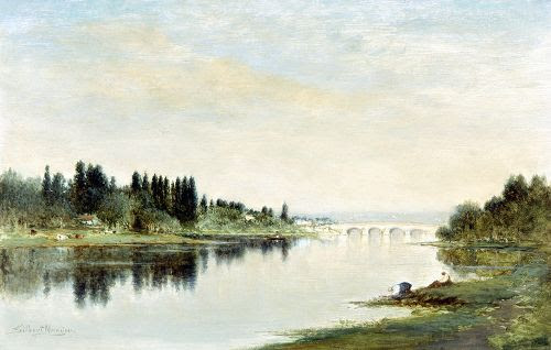 On A River Near Bougival, France On A River Near Bougival, France
