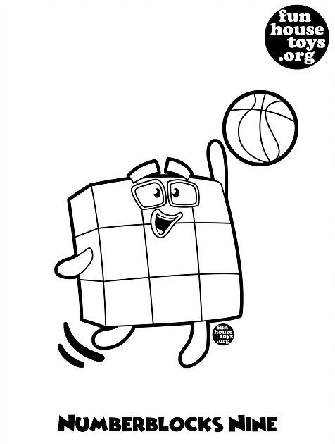 Numberblocks 8 Coloring Pages - coloring page