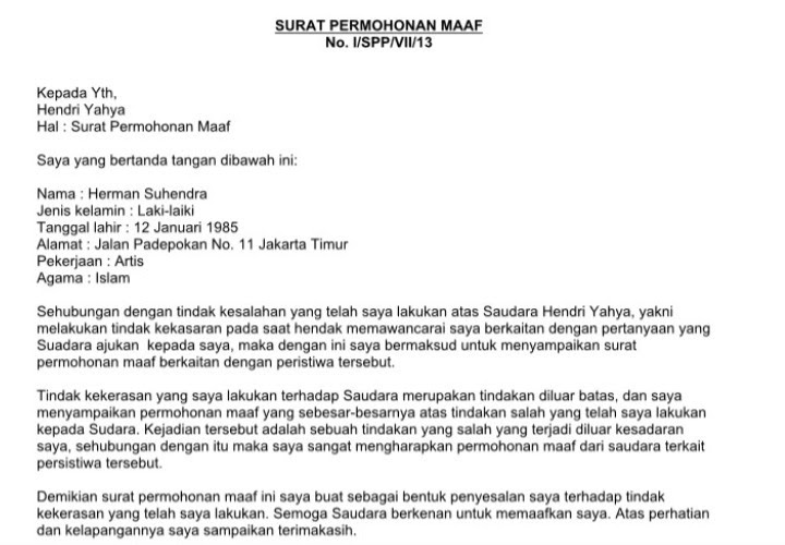 40++ Contoh surat permohonan maaf resmi dalam bahasa inggris terbaru yang baik dan benar