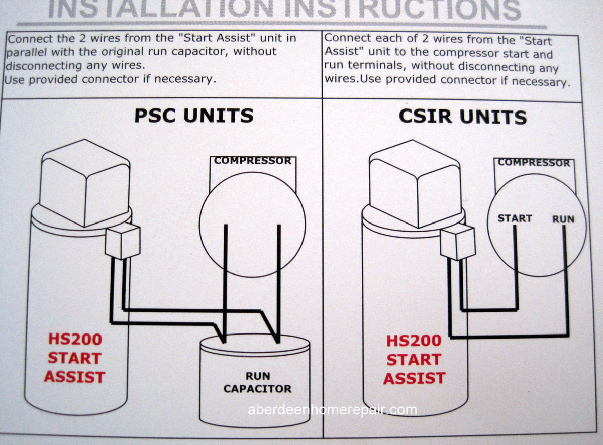 Refrigerator Hard Start Kit Wiring Diagram Complete