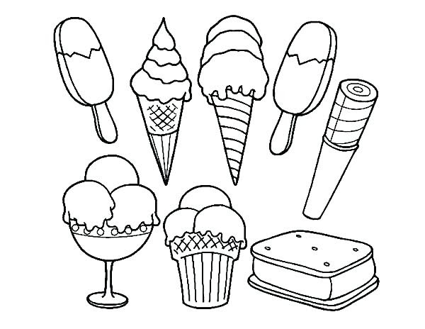 Cute Ice Cream Coloring Pages To Print