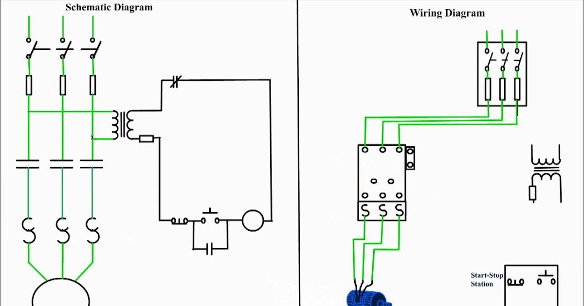 3 Wire Motor Starter Control Diagram