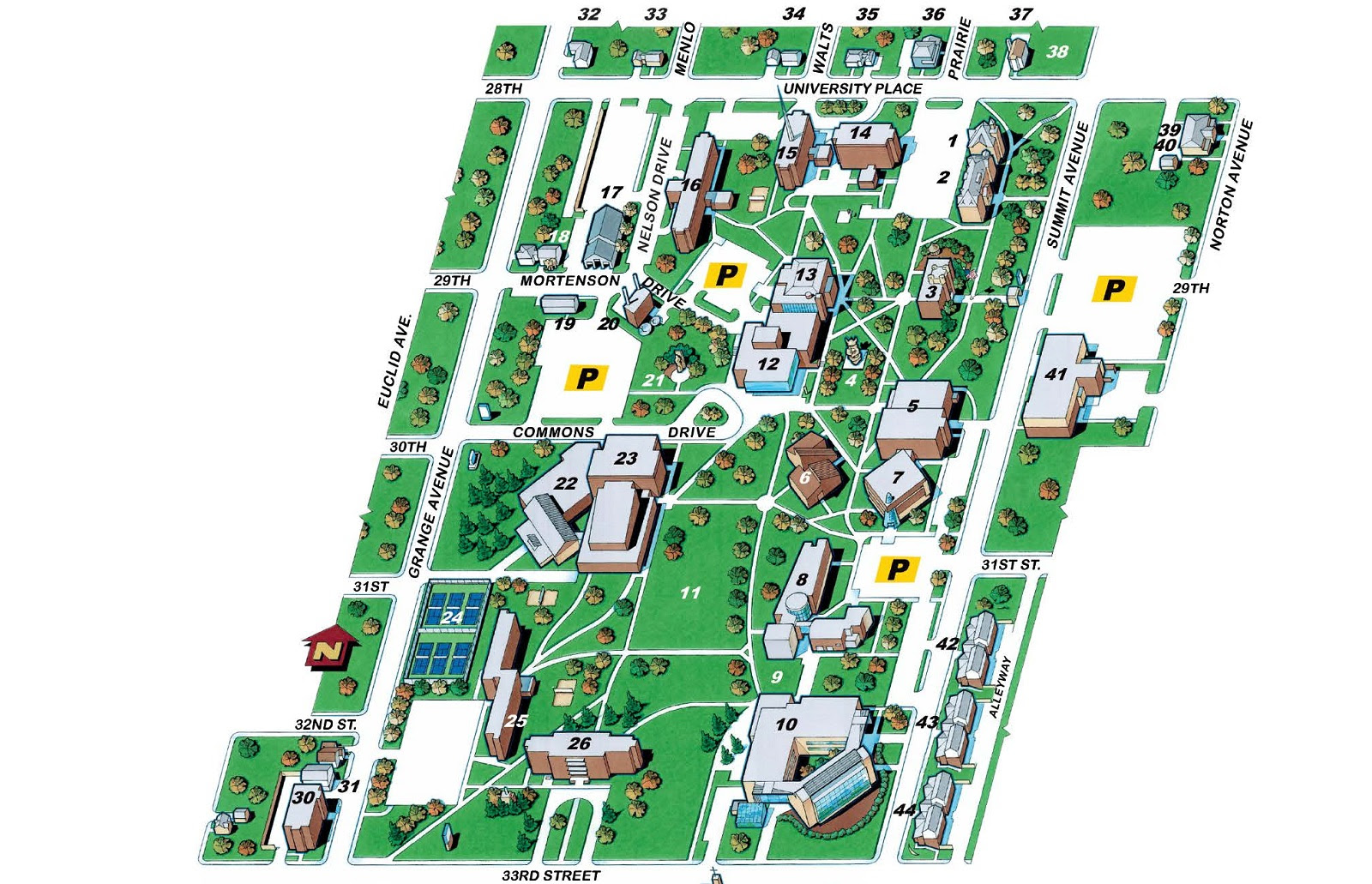 University Of South Dakota Campus Map