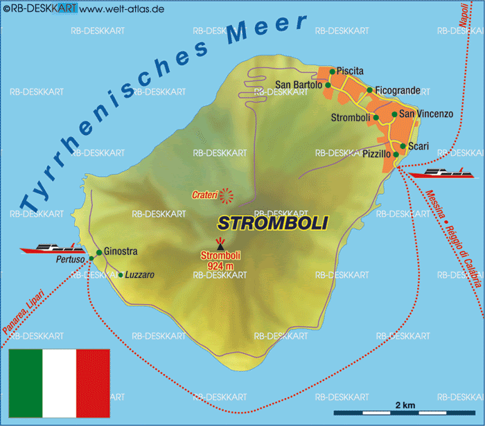 Stromboli Mapa | MAPA