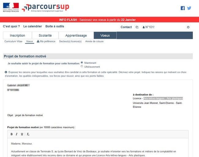 Lettre De Motivation Parcoursup Reorientation Paces  Excel dan Rumus