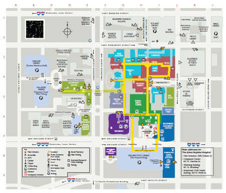 Johns Hopkins Hospital Campus Map | idaho map