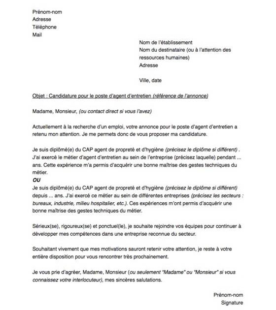 lettre de motivation chef d équipe