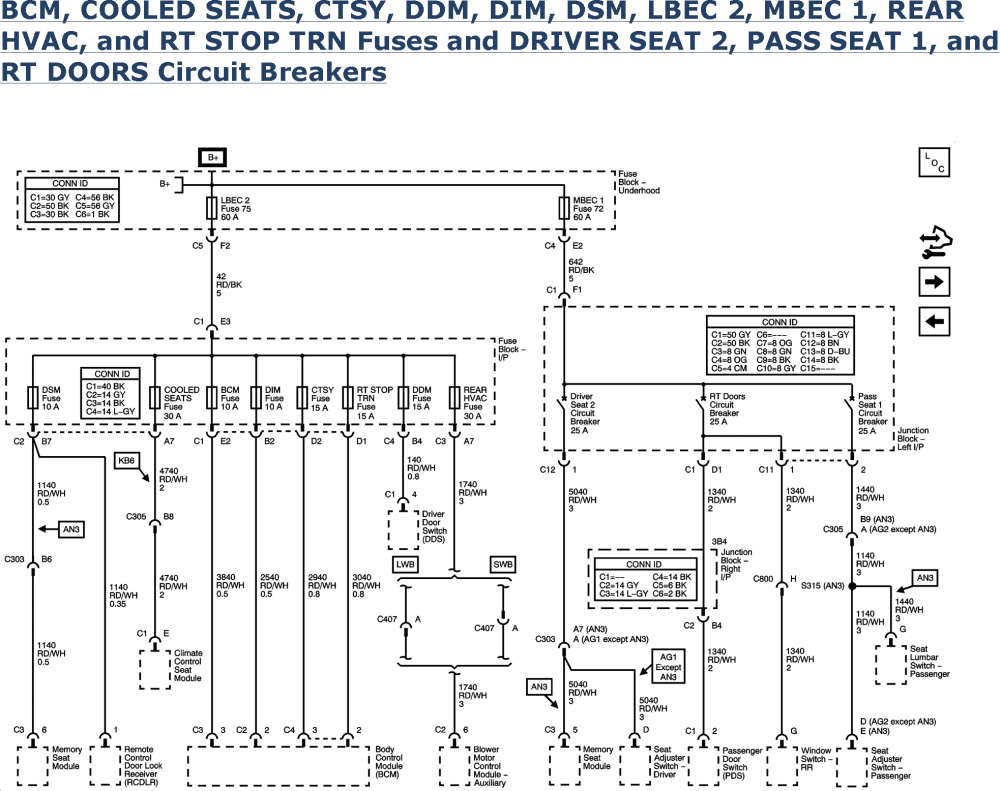 Wiring Schematic For A 2000 Cadillac Escalade - Wiring Diagram Schemas