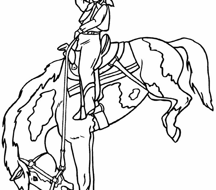 Bucking Horse Coloring Pages - coloring pages
