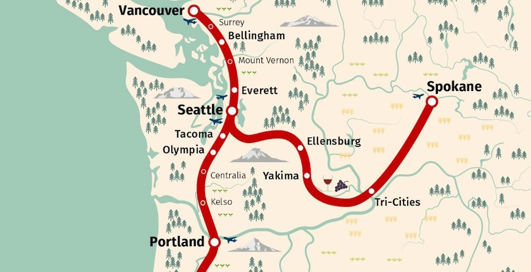 Map Of Seattle And Vancouver - Washington Map State