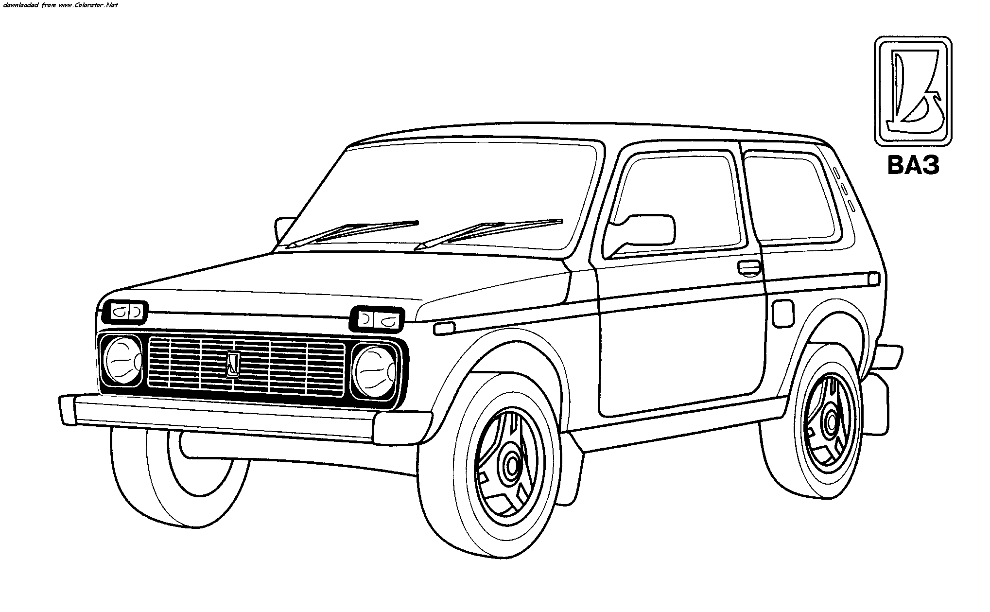 Coloriage Voiture tout Terrain  Imprimer et Obtenir une Coloriage