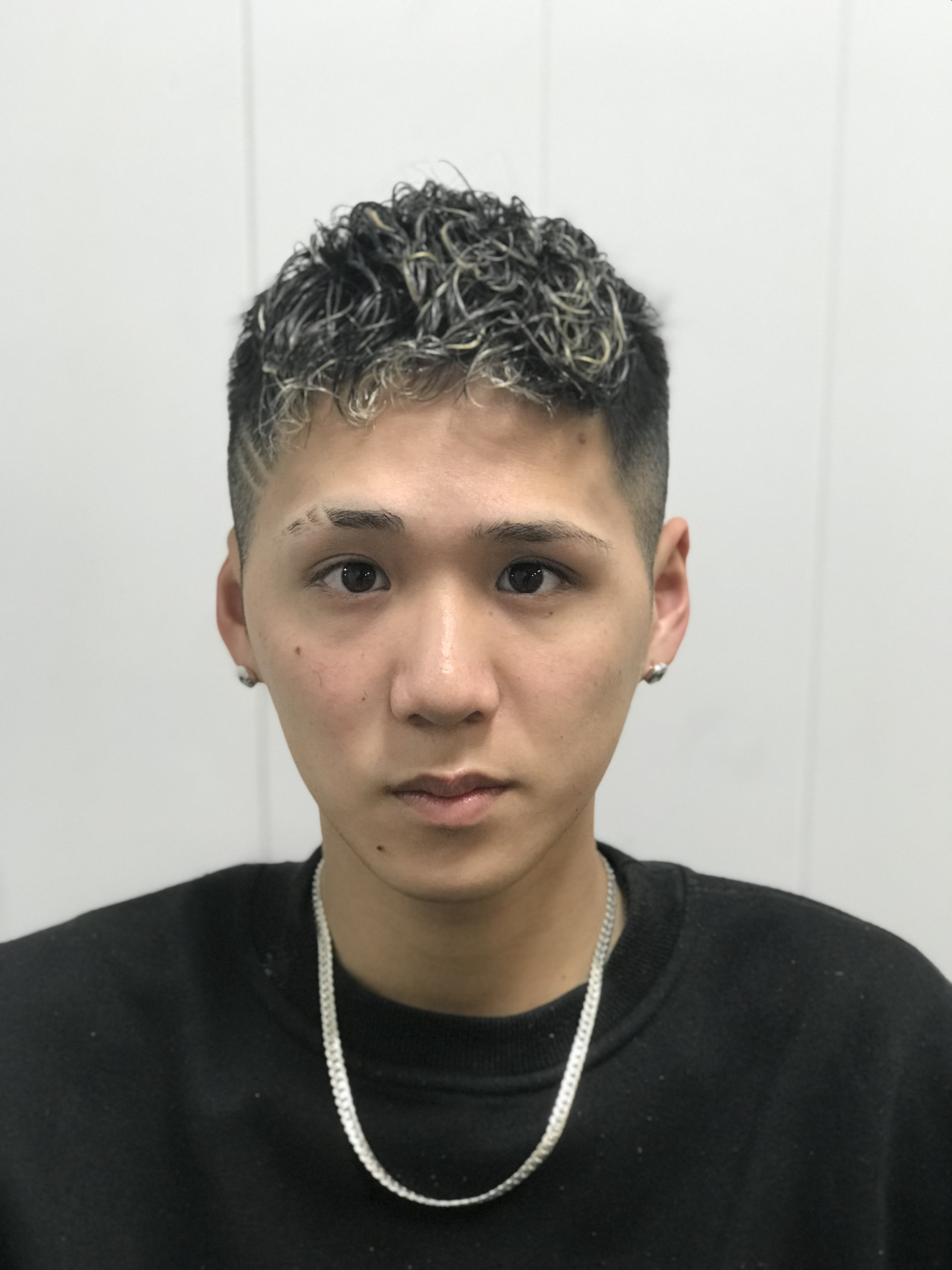 【クール】 メンズ メッシュ パーマ 最高のヘアスタイル画像