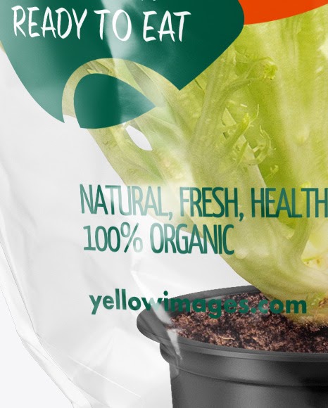 Download Vegetable Packaging Mockup Plastic Bag With Salad Mockup In Bag Sack Mockups On Yellow Yellowimages Mockups