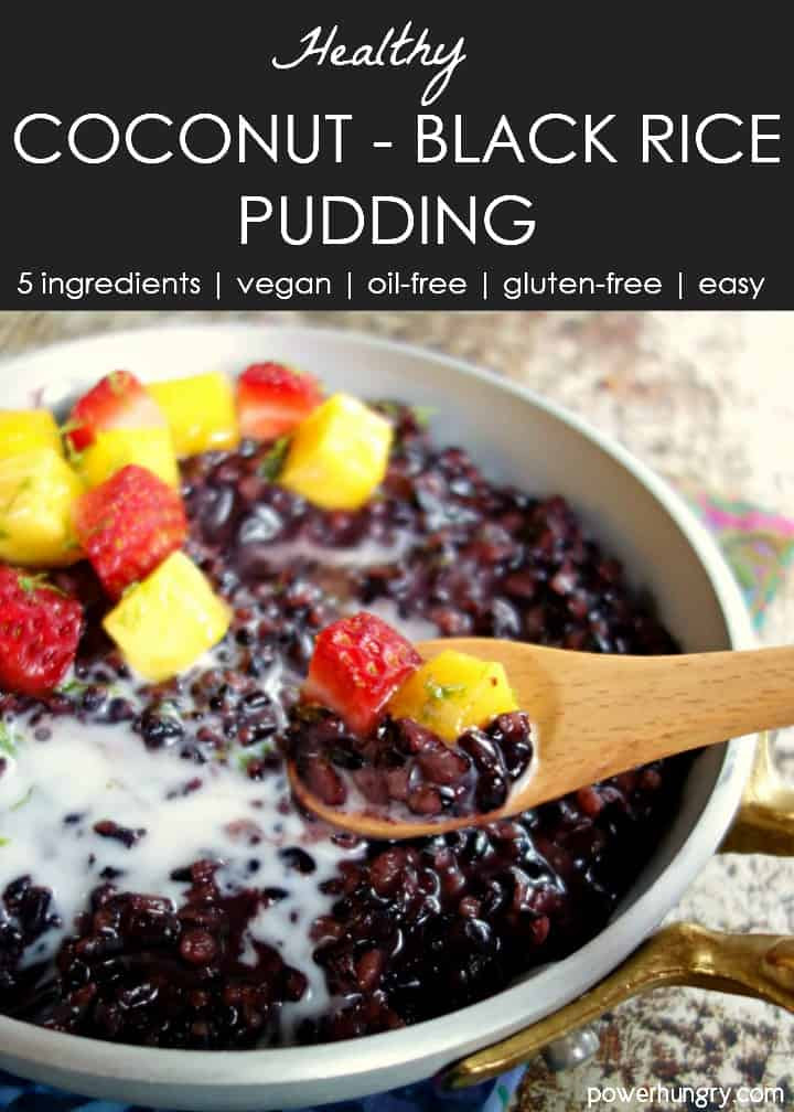 Coconut Black Rice Pudding {grain-free, vegan, 5 ingredients}